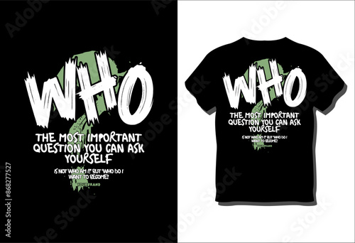Gritty Urban WHO Typography Vector Art for Fashion Graphics and Urban Prints