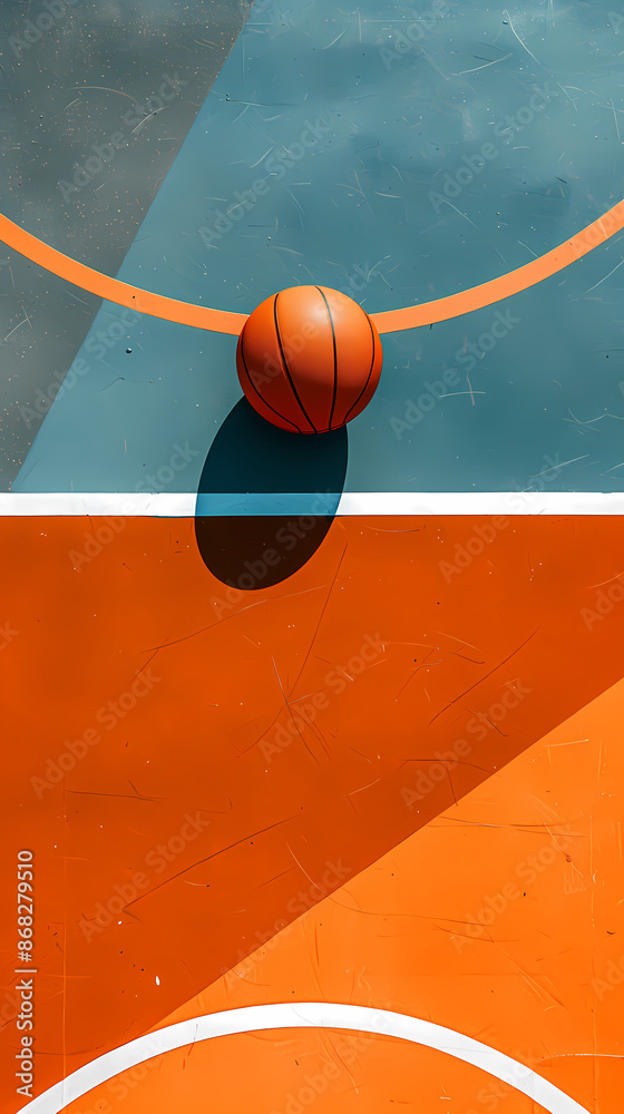 Obraz premium Basketball on the court