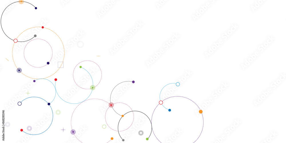 Vectors Plexus circles connection for global communication, science, big data visualization and technology background design Vectors Plexus circles connection for global communication, science, big data visualization and technology background design