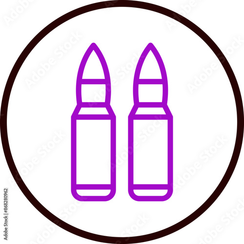 Bulet Vector  Line Purple Circle Black