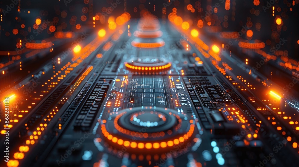 Futuristic AI Algorithm Making Real-Time Trading Decisions in a Volatile Market Futuristic AI Algorithm Making Real-Time Trading Decisions in a Volatile Market