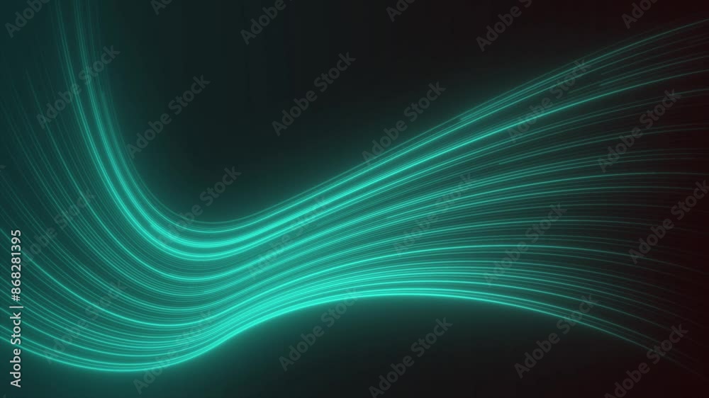 Abstract Blue Wave Neon Glowing Line Moving Animation On a Black Background 4k quality footage. Abstract Blue Wave Neon Glowing Line Moving Animation On a Black Background 4k quality footage.