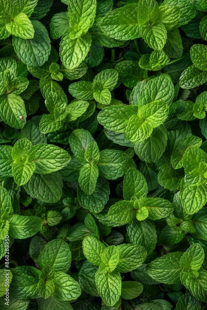Spearmint texture background, Mentha spicata pattern, garden mint banner, common mint mockup Spearmint texture background, Mentha spicata pattern, garden mint banner, common mint mockup