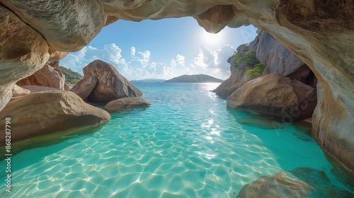Surreal Sunset at The Baths, Virgin Gorda: Nature's Sculpted Beauty