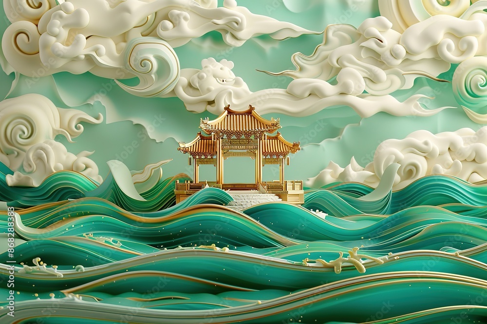 Fototapeta premium chinese dragon statue