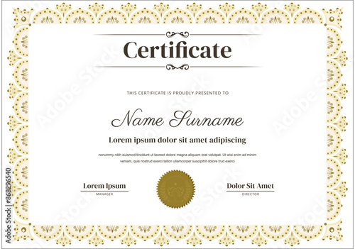 Clean and Professional Certificate Template with Abstract Geometric Texture