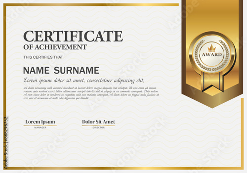 Clean and Professional Certificate Template with Abstract Geometric Texture