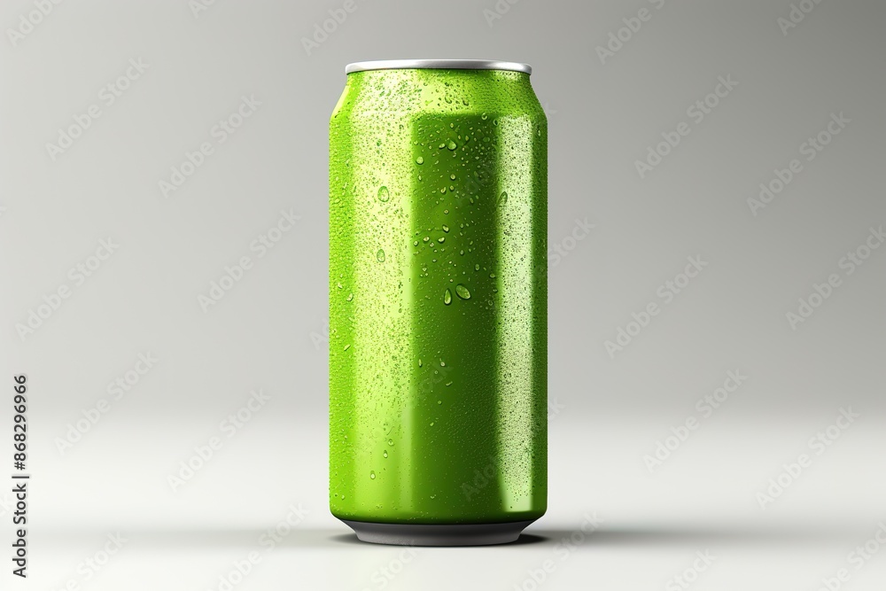 Green Metal Aluminum Beverage Drink Can 500ml. Ready For Your Design. Green Metal Aluminum Beverage Drink Can 500ml. Ready For Your Design.