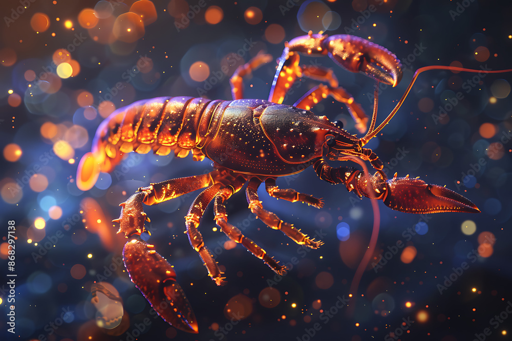 Intricate image of Scorpio zodiac sign, highlighting its mystic symbols and astrological significance in vibrant colors.