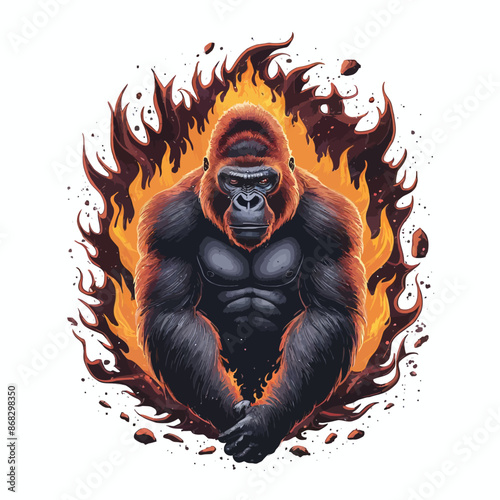 Animals with the power of blazing fire gorilla
