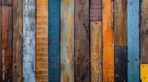 Contemporary Wooden Background with Copy Space and Varied Timber Tones © 2rogan