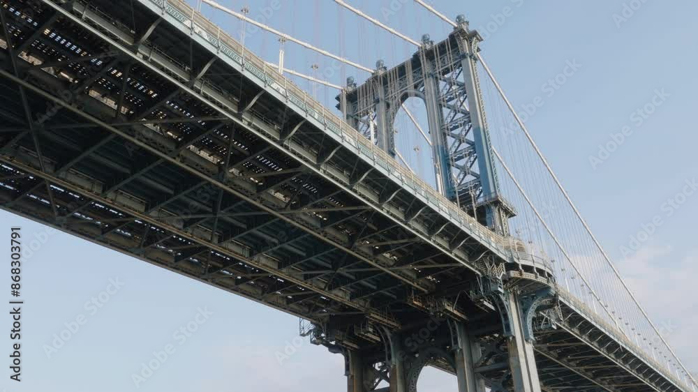 Looking up at The Manhattan Bridge Looking up at The Manhattan Bridge