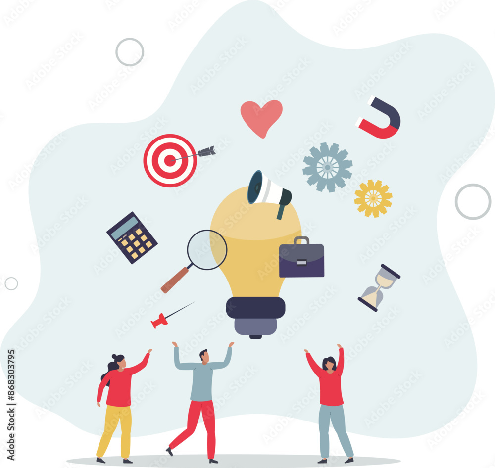 Marketing tips and tricks as advice from smart expert.promotion campaign to boost brand recognition.flat design.illustration with people. Marketing tips and tricks as advice from smart expert.promotion campaign to boost brand recognition.flat design.illustration with people.