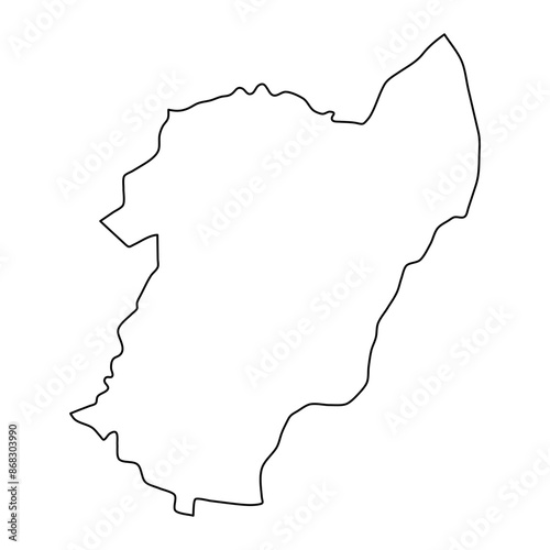 Faetano castelli map, administrative division of San Marino. Vector illustration.
