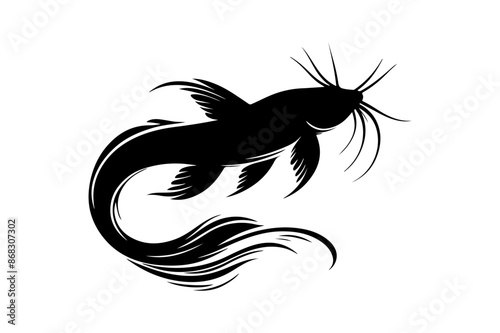 fish, illustration, catfish, vector,