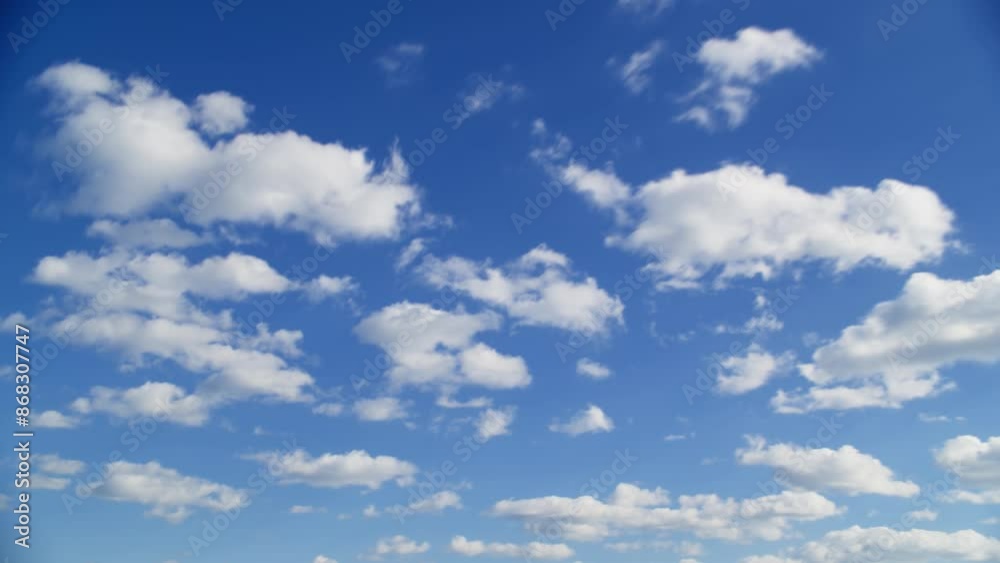 Blue Sky with Scattered White Clouds Time Lapse Blue Sky with Scattered White Clouds Time Lapse