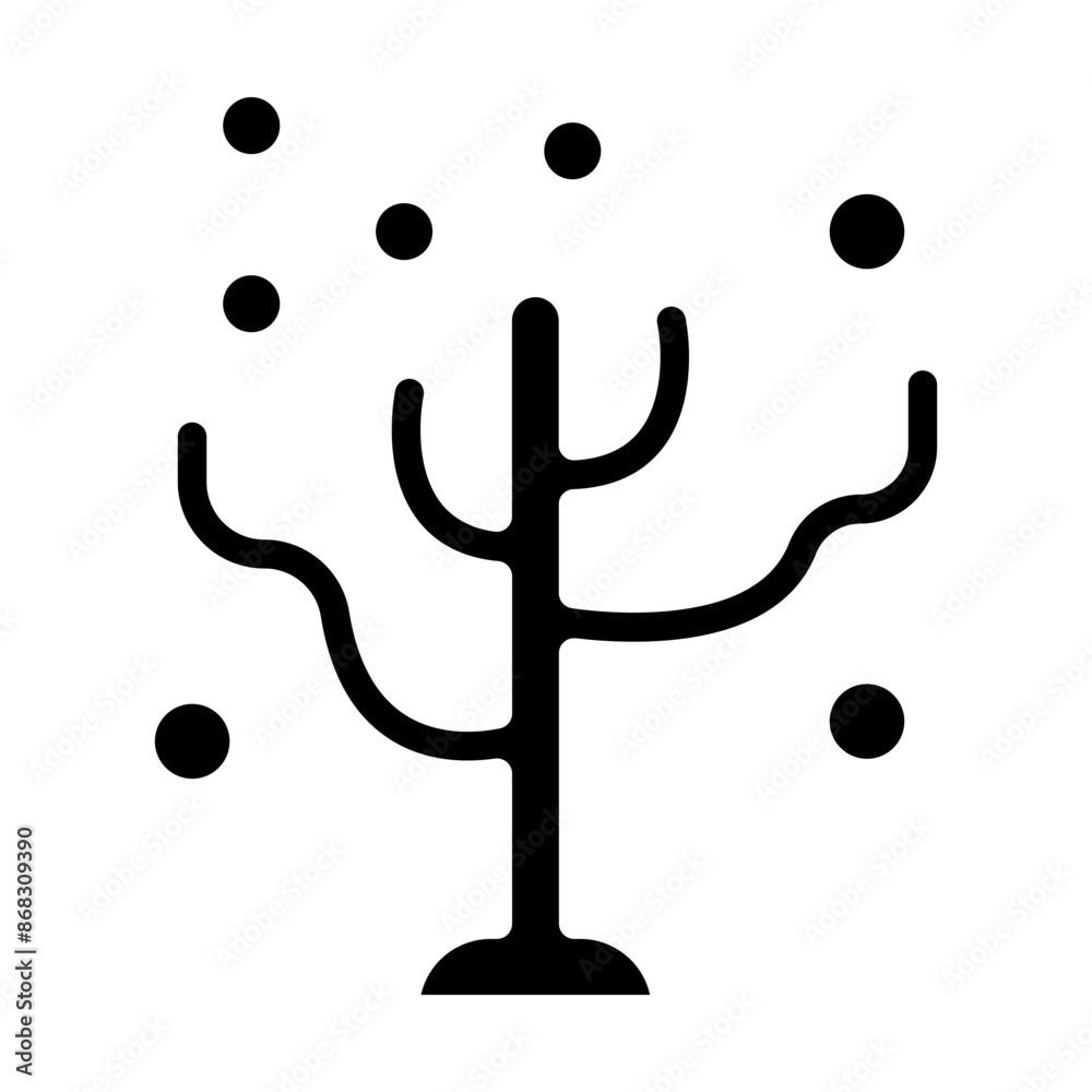 Coral Bleaching Vector Glyph Icon Design Coral Bleaching Vector Glyph Icon Design