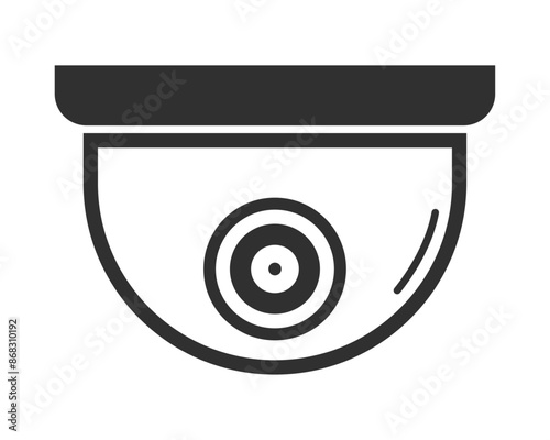 Indoor cctv camera black sign icon vector design
