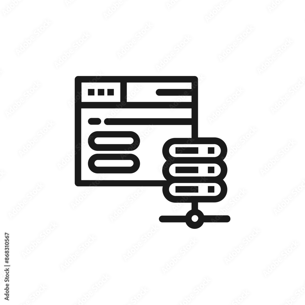 Collection of Web Hosting outline icons. Collection of Web Hosting outline icons.