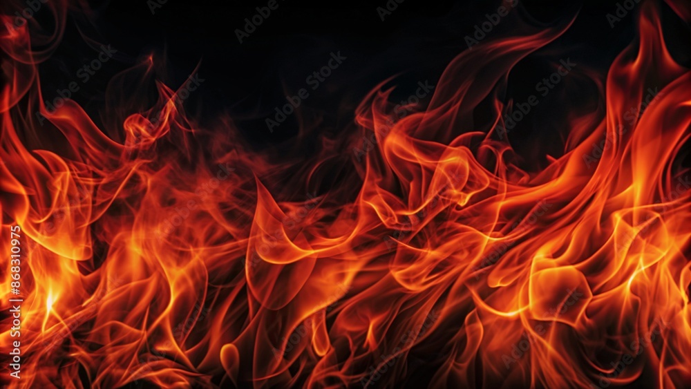 激しく燃える灼熱の炎