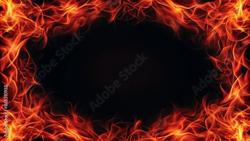 炎のフレーム　抽象背景