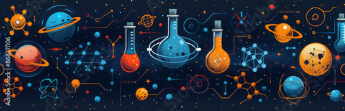 Scientific Space Themed Illustration