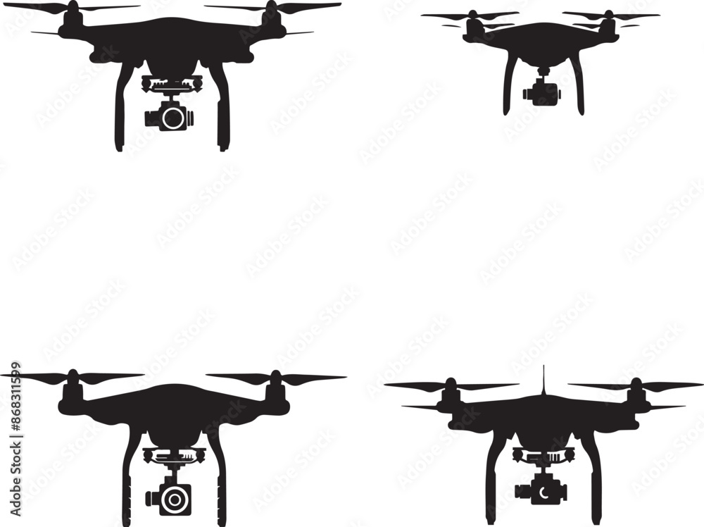 hand drawn vector illustration of an Drone hand drawn vector illustration of an Drone