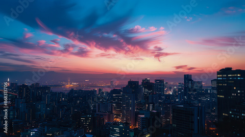 Wallpaper Mural Sunset over the modern city Torontodigital.ca