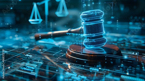 Holographic gavel on virtual bankruptcy documents, future legal system
