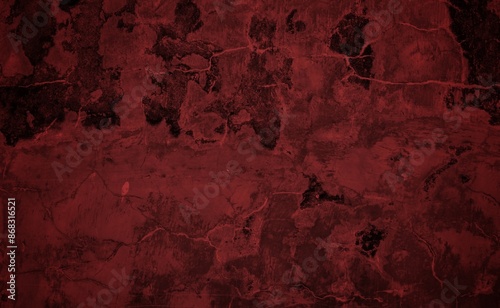 Close-up long and wide texture of natural red fabric or cloth in light red color. Fabric texture of natural cotton or linen textile material. Red canvas background.