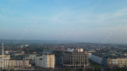 Wallpaper Mural High Angle Footage of Central Eastbourne City of England, United Kingdom. May 10th, 2024 Torontodigital.ca