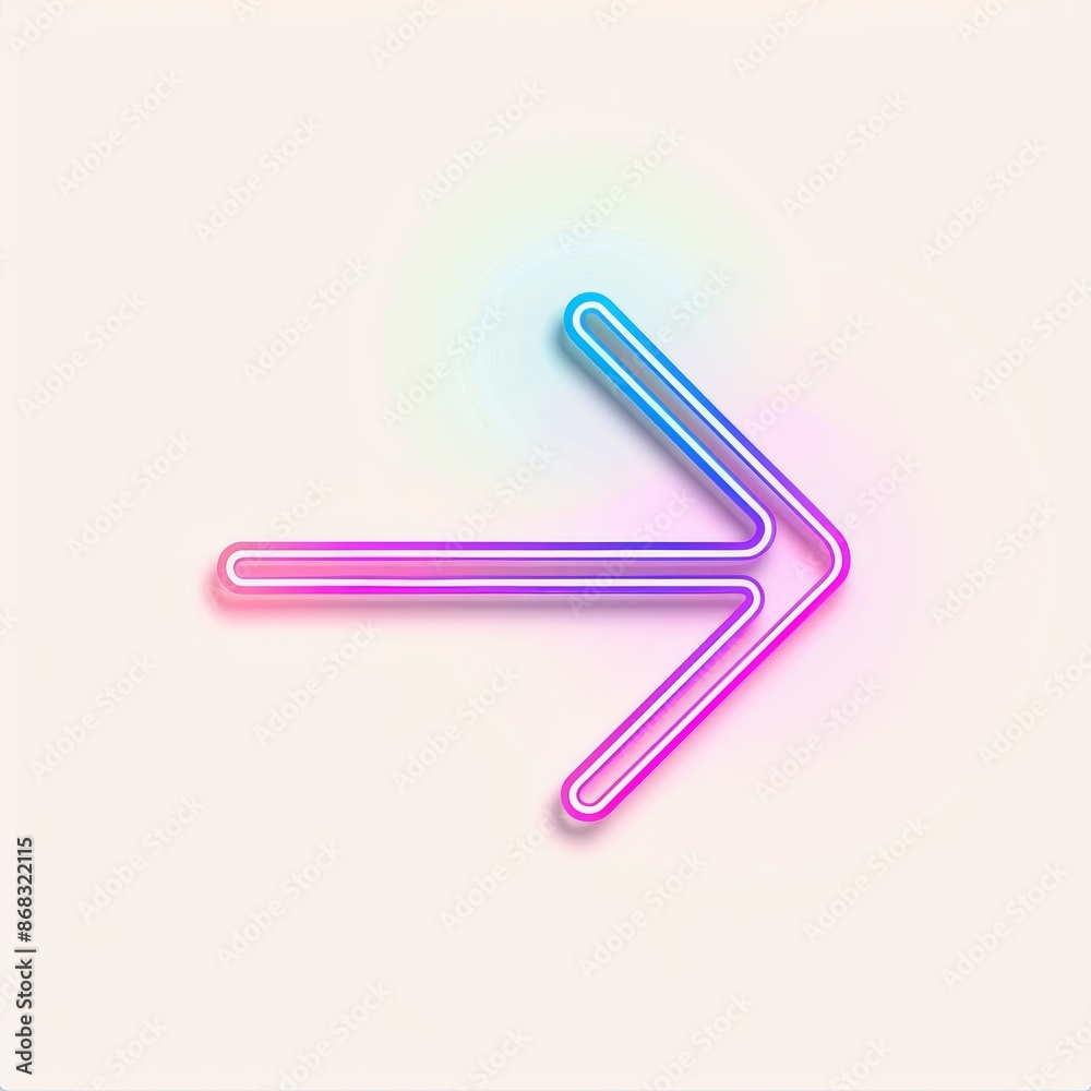 A neon arrow pointing to the right A neon arrow pointing to the right