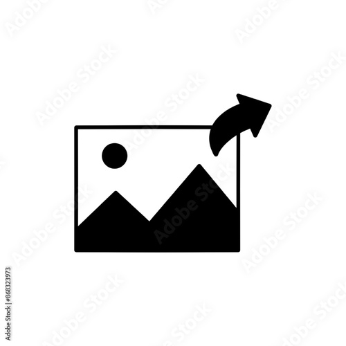 image sharing icon, flat icon eps vector illustration