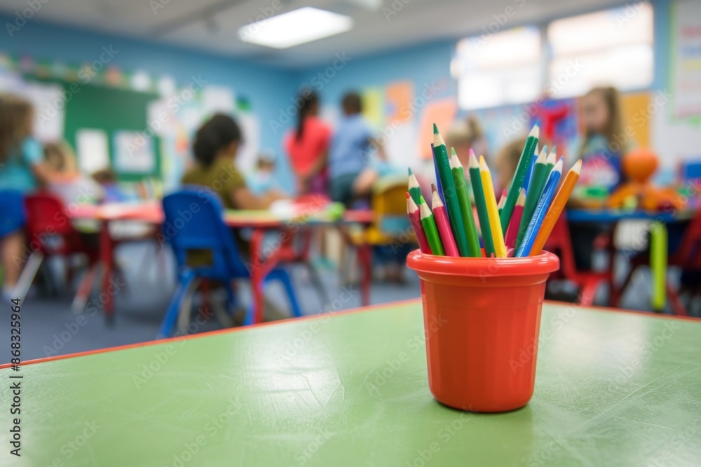 colorful pencils in the classroom colorful pencils in the classroom