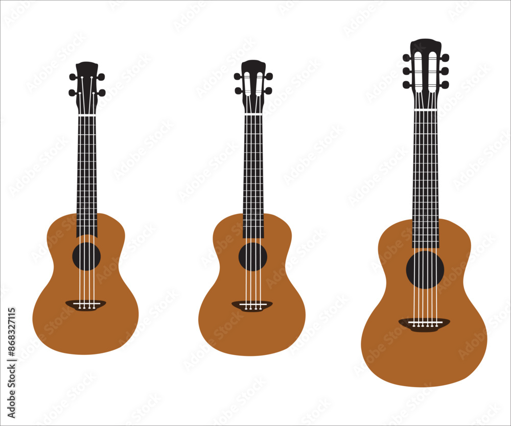 Obraz premium Ukelele & Guitar Vector