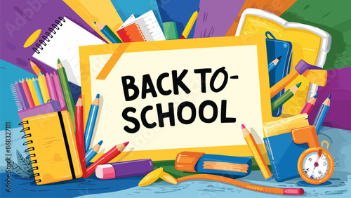 back to school sale banner Adobe Illustrator Artwork EPS10