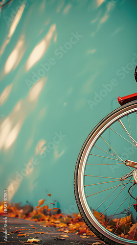 Wallpaper Mural Vintage retro fall minimal concept, old fashioned bike for riding in the countryside during warm sunny autumn days. Torontodigital.ca