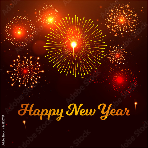 Pyrotechnics And Fireworks Realistic Poster
