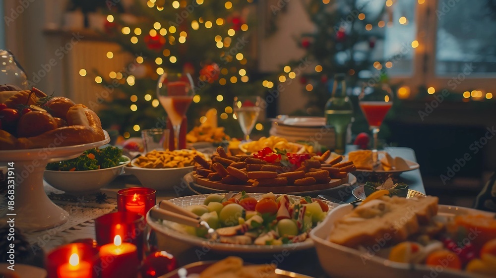 Traditional Christmas Feast: A Festive Holiday Meal Spread Traditional Christmas Feast: A Festive Holiday Meal Spread
