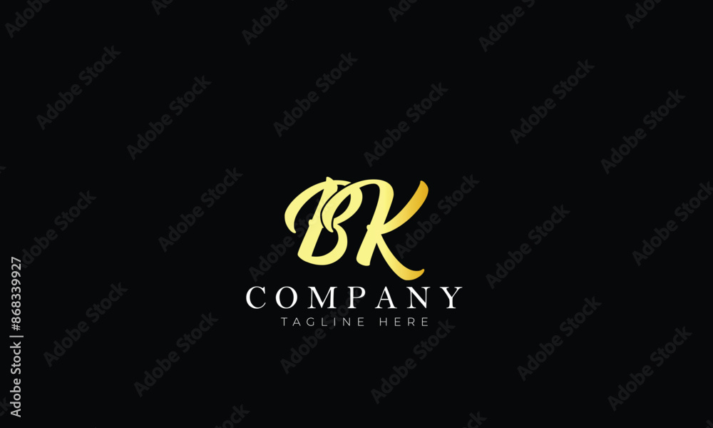Obraz premium BK logo, Branding logo, Clothing logo, Letter logo