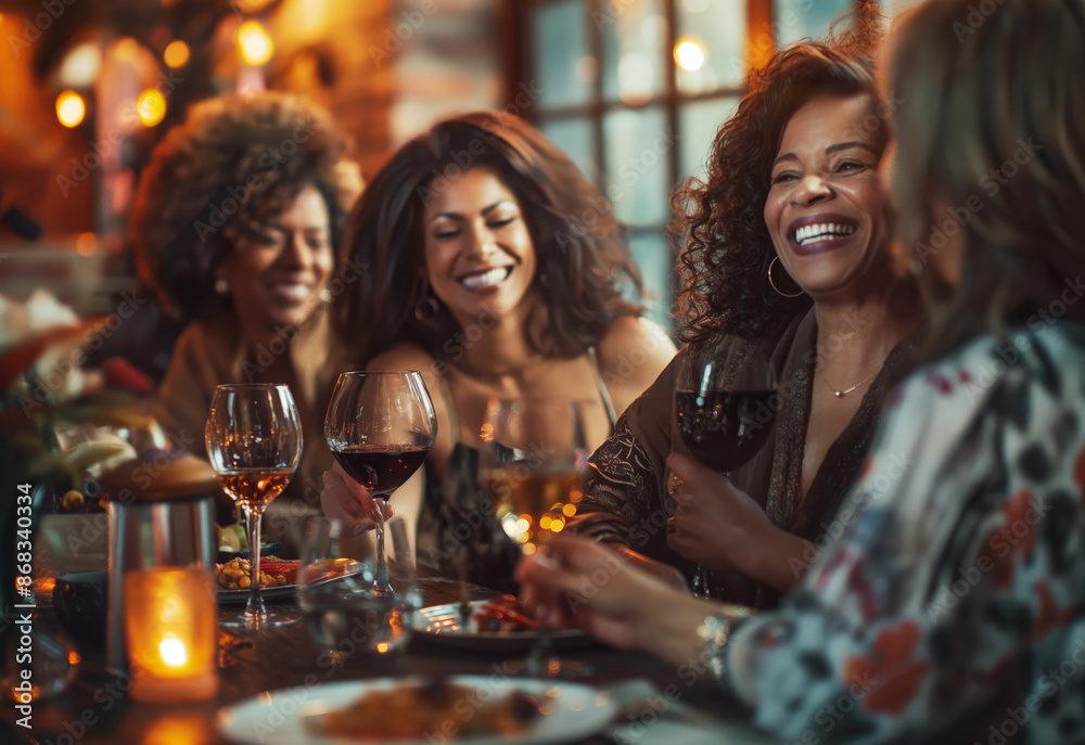Diverse Group of Women Socializing in a Coffee Cafe, Wearing Winter Clothing
Diverse Group of Women Socializing in a Coffee Cafe, Wearing Winter Clothing
