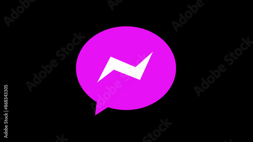 facebook messenger brand logo icon set, gradient pink icon bubble Meta chat messenger