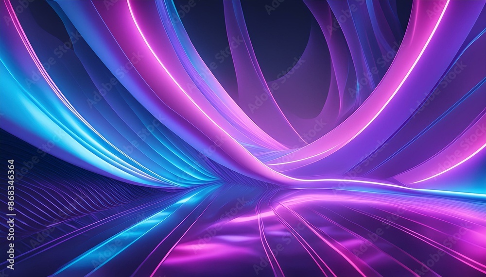 Fototapeta premium Abstract light effect texture blue pink purple wallpaper 3D rendering 