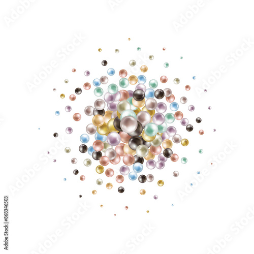 Abstract balls geometric gradient color background.For graphic design. 3d render illustration. eps 10