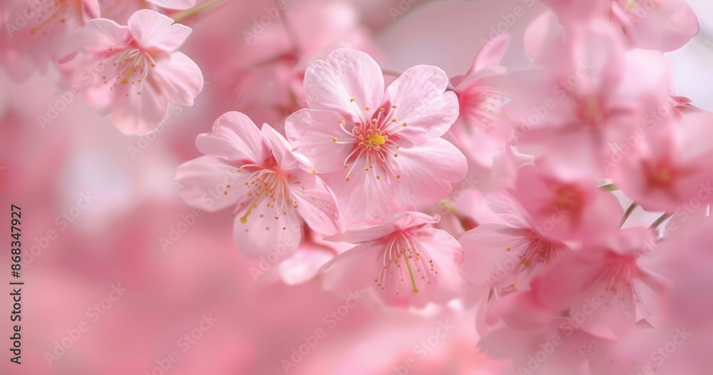 Soft Pink Cherry Blossoms in Full Bloom Soft Pink Cherry Blossoms in Full Bloom