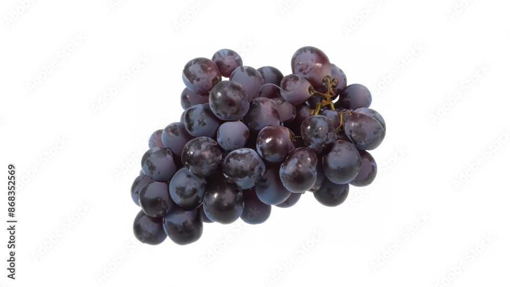 Fototapeta premium Bunch of grapes white background