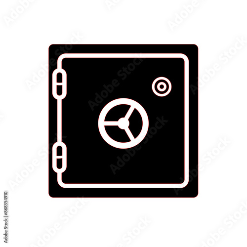 safe, armored cabinet - vector icon	