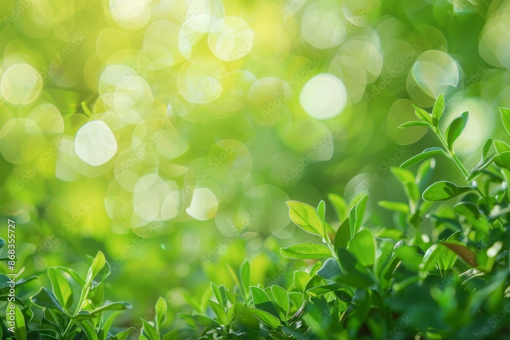 Green Leaves and Sunlit Bokeh