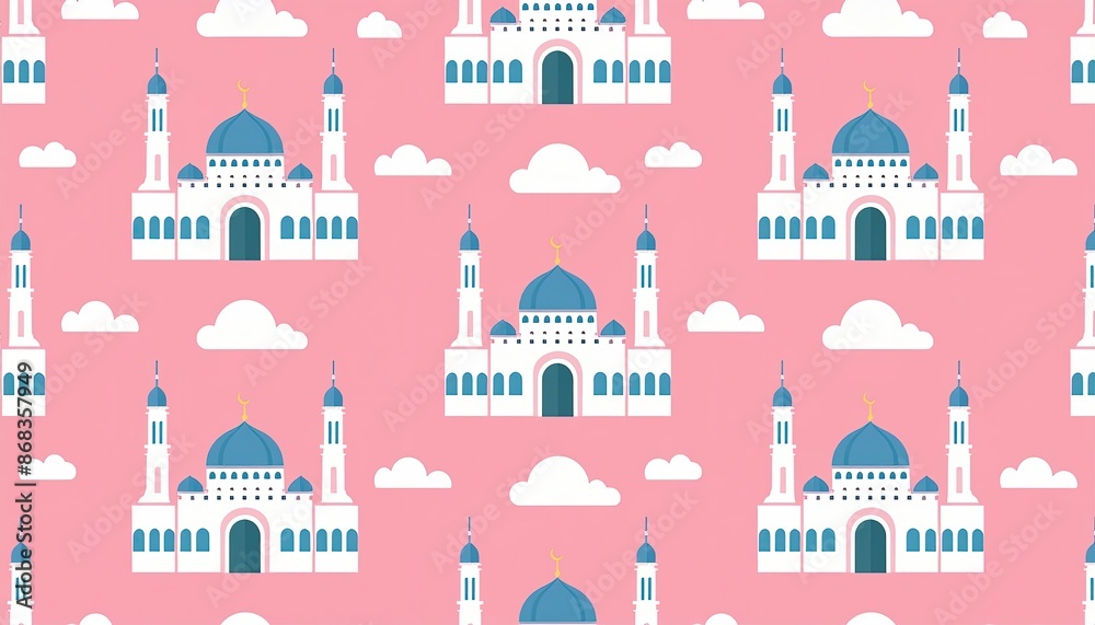mosque seamless pattern mosque seamless pattern