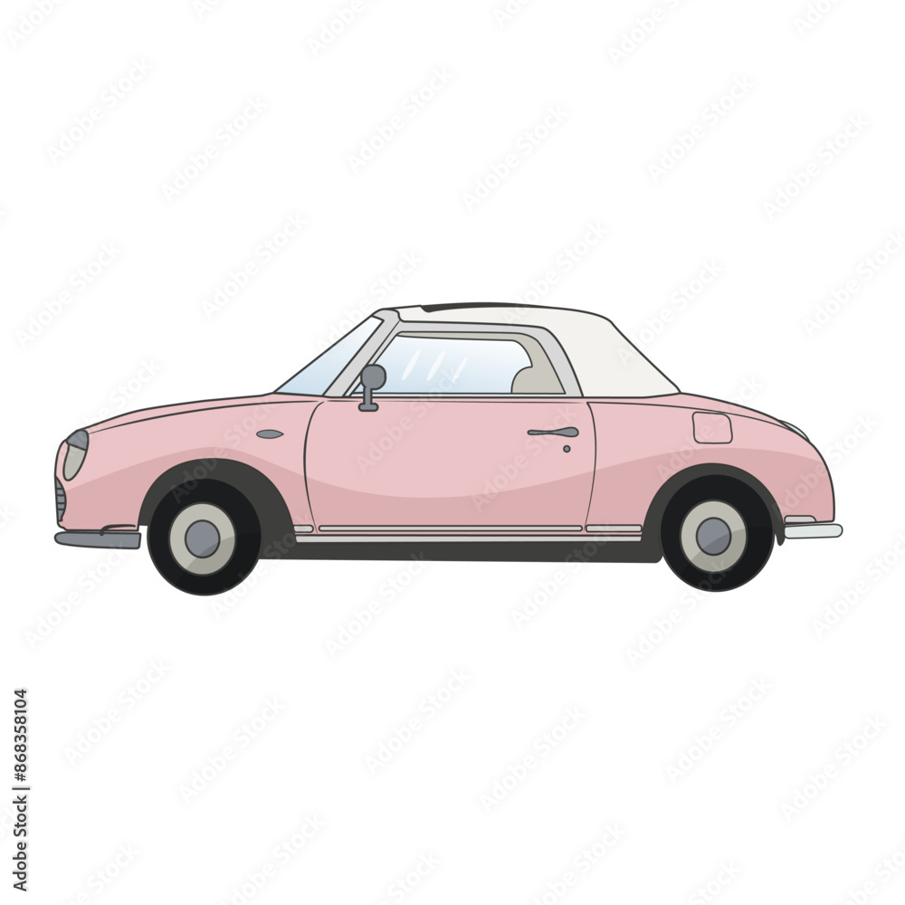 Fototapeta premium Oldtimer in Pastellrosa